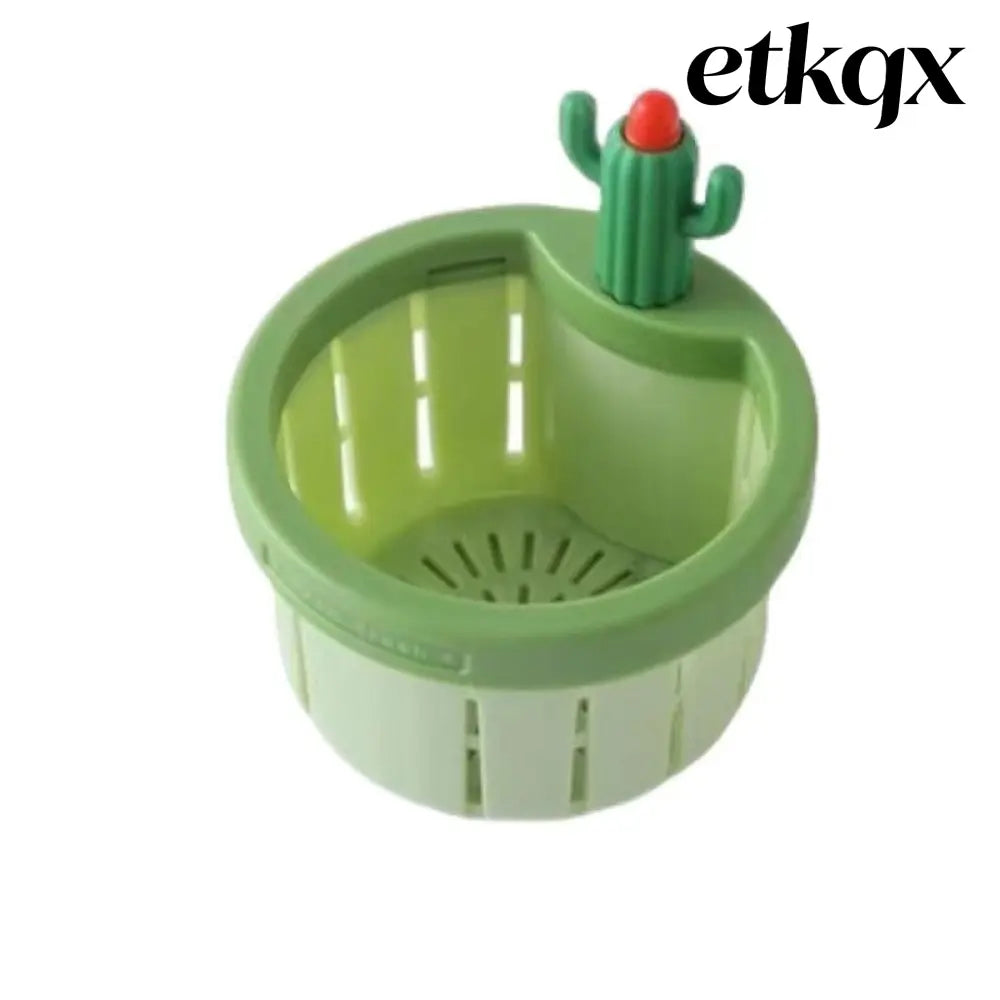 Cactus Sink Drain Strainer Press Automatic Dumping Basket - Green - Electric Kettle