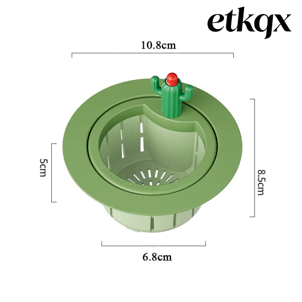Cactus Sink Drain Strainer Press Automatic Dumping Basket - Green widened gasket - Electric Kettle