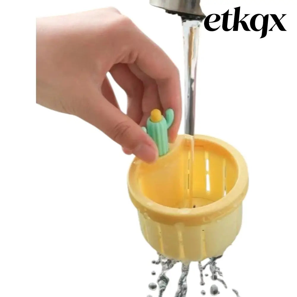 Cactus Sink Drain Strainer Press Automatic Dumping Basket - Yellow - Electric Kettle