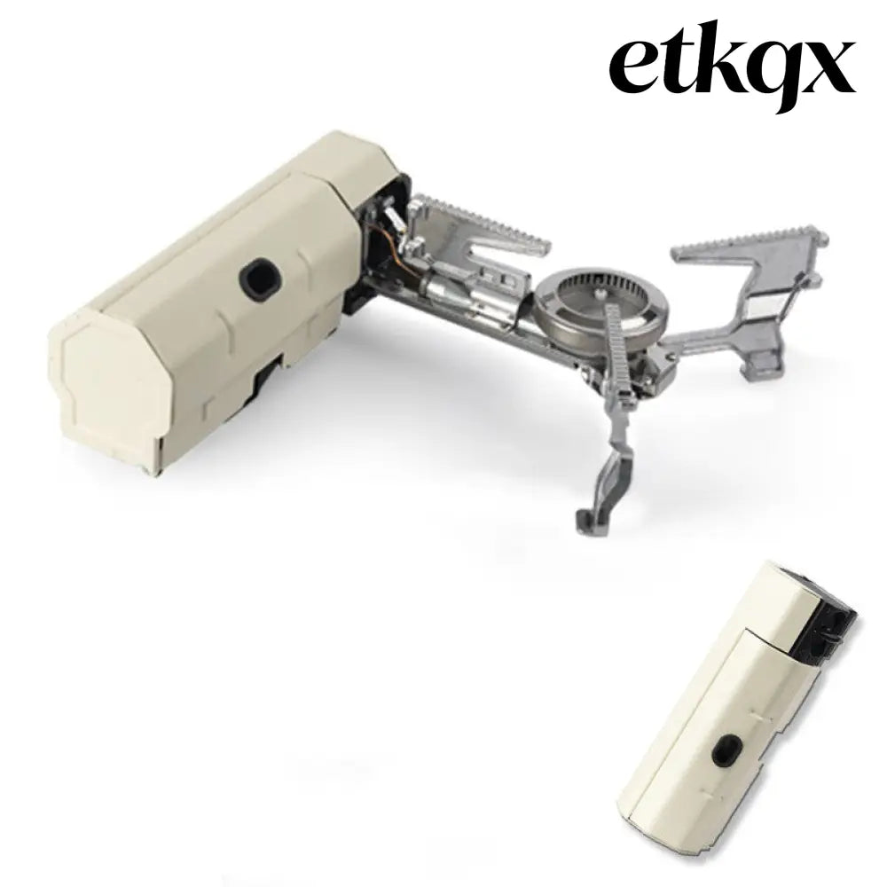Portable Camping Gas Stove - Cooker & Grill Burner - White - Portable Camping Gas Stove