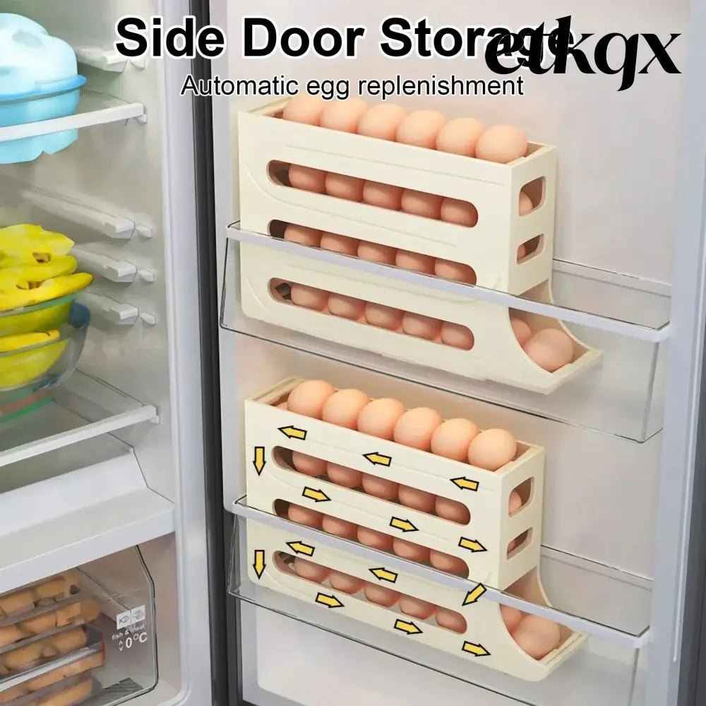 Refrigerator 4-Layer Automatic Egg Roller Sliding Egg - Cooking Grinder